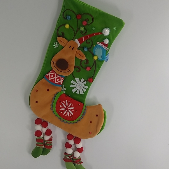 CHRISTMAS REINDEER STOCKING - Picture 1 of 5